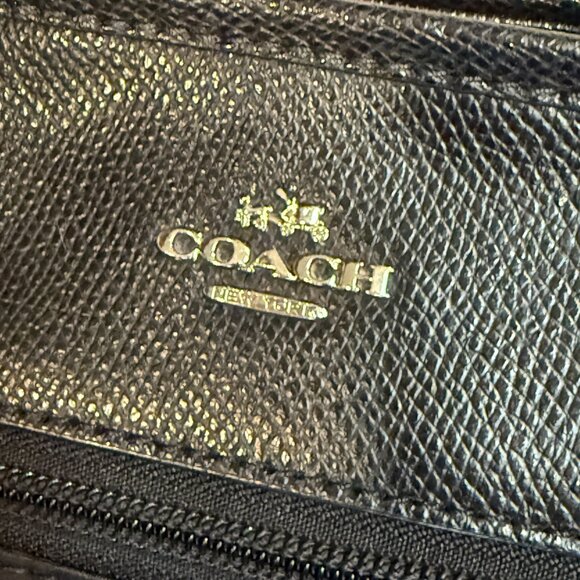 Coach Demi Bag Signature Jacquard Crossbody Black Leather Trim Silver Hardware - Picture 8 of 16